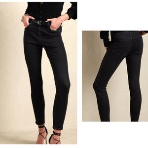 BANANA REPUBLIC Mid Rise Fade Resistant Jean | Skinny Fit‎ | Black | Size 12